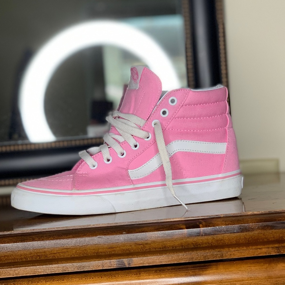 Pink high top vans